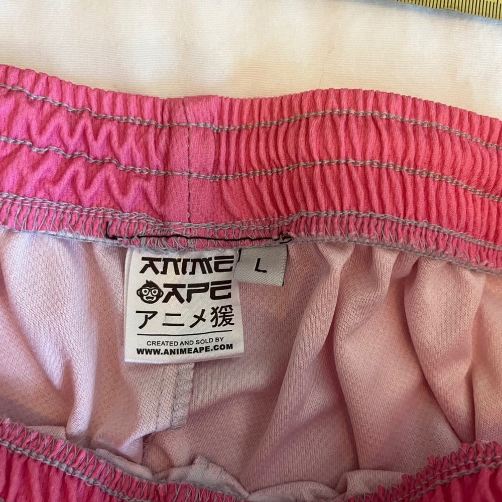 Pink Power Ranger Coin Shorts Men's Large Elastic Athletic - Picture 3 of 4